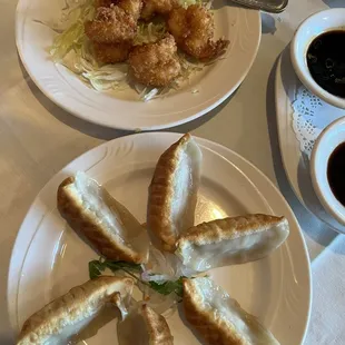 Shrimp cocktail and Beijing Ravioli