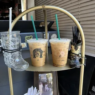 Noble Joe half oat half almond (gas) &amp; almond latte w sf vanilla