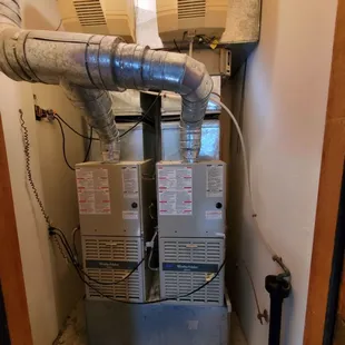 We offer HVAC and plumbing services.