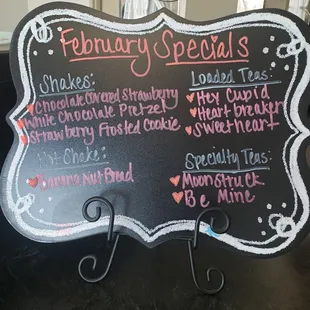 Checking out the February special flavors
