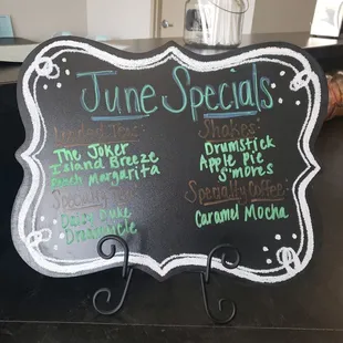 Trying the smores shake and the joker loaded tea.