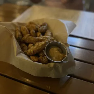 a basket of fried food