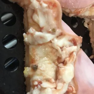 Raw dough and cheese