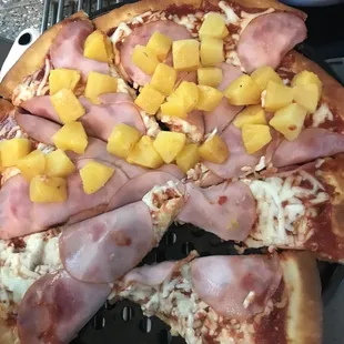 Barely cooked pizza and toppings - had to put it in oven
