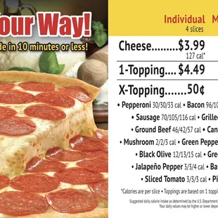 Custom Pizza Your Way!
