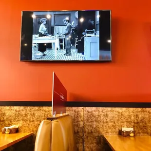 We love that they&apos;re always showing old black-and-white film and TV clips here. So unique and fun.