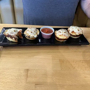 4 Sicilian Pizza Sliders and 1 Dip