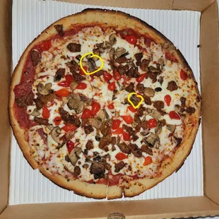 Gluten free Yucatan with two tiny pieces of anchovies.