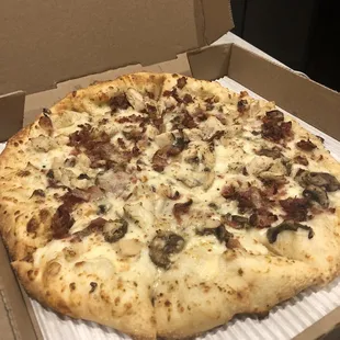 Chicken the Alfredo the Chicken Pizza