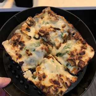 Individual deep dish, Greek pizza