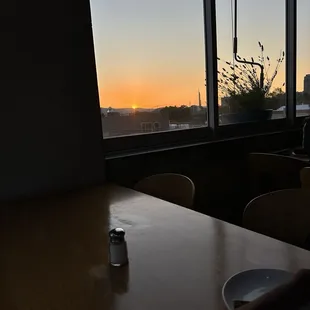 Sunset view at dinner
