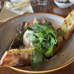 Peach burrata