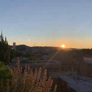 Sundown view inside by outdoor area