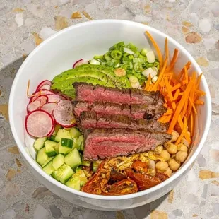 steak + avocado bowl