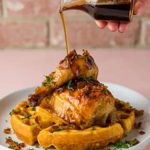 pastureraised rotisserie chicken +waffles