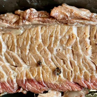 Brisket was pulled apart tender.