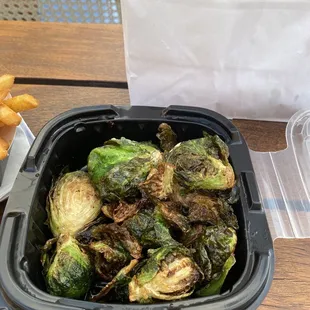 Fried brussel sprouts