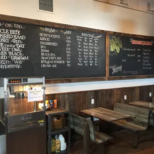 New and improved chalkboard menu. (Prices subject to change)