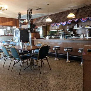 the inside of a restaurant