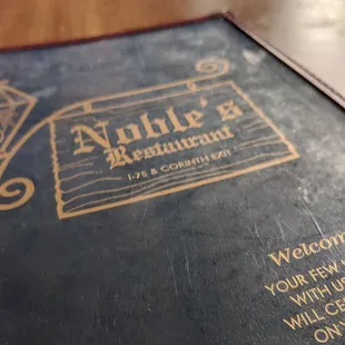 a menu for a restaurant