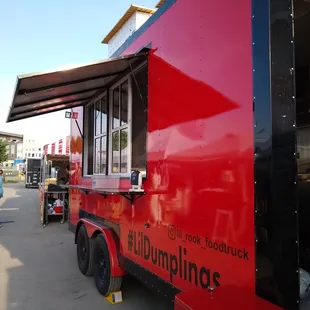 a red food truck