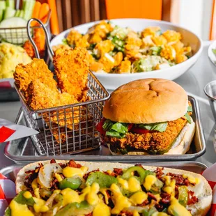 Our NCMC Sando, tenders, Caesar salad and Philly