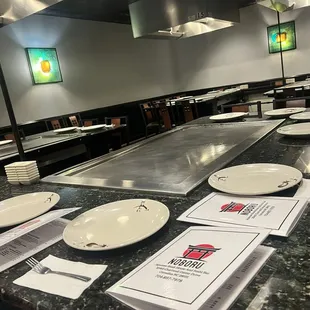 Hibachi Grill and seating