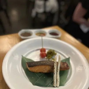 a plate of food on a table