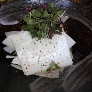 Hearts of palm salad with jalapeño dressing