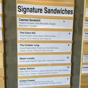 The sandwiches