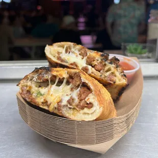 Italian Sausage, Rosemary Honey, Garlic, Cheese and Marinara Dipping Sauce - The Sweet Sausage Nocc Pocket