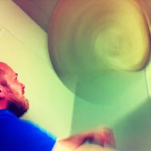 Noce Gourmet Pizza always tossed by hand:  JJ Tomlinson