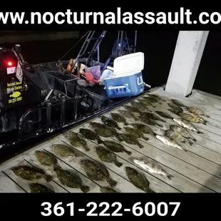 Fun Time flounder gigging Port Aransas Rockport Texas