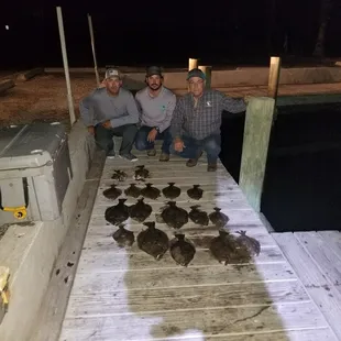 Captain James made quick work getting everyone their flounder limits Rockport Tx