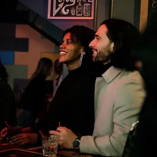 Date night at karaoke bar