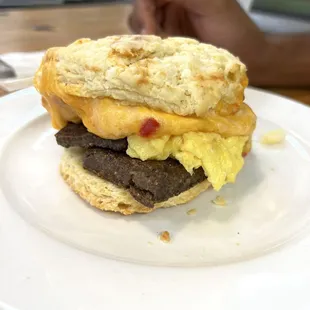 Southern style biscuit with liver mush