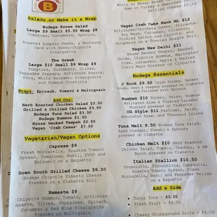 Every day menu