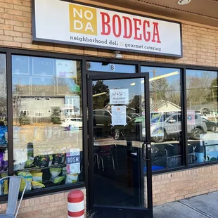 the front of the store
