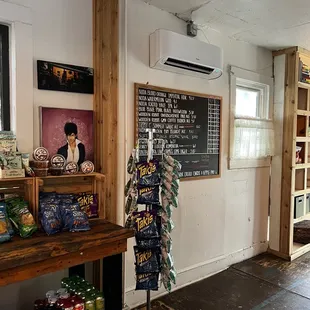 Beer list and snacks