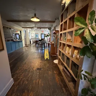 a view of the store from the hallway