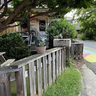 outside
