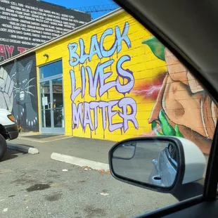 a motorcycle parked in front of a store