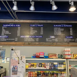 menus and prices