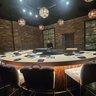 Curved Sushi Counter