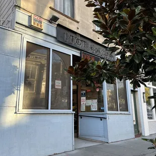 the front of a restaurant