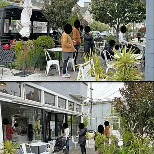 Noe Cafe, has a large parklet that will keep you sheltered from the elements.