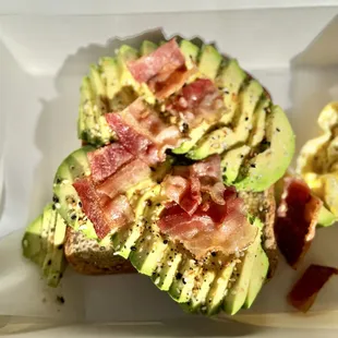 Avocado Toast, bacon