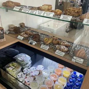 Pastries and salads