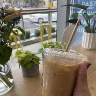 Iced oat latte