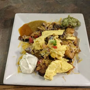 a plate of mexican food